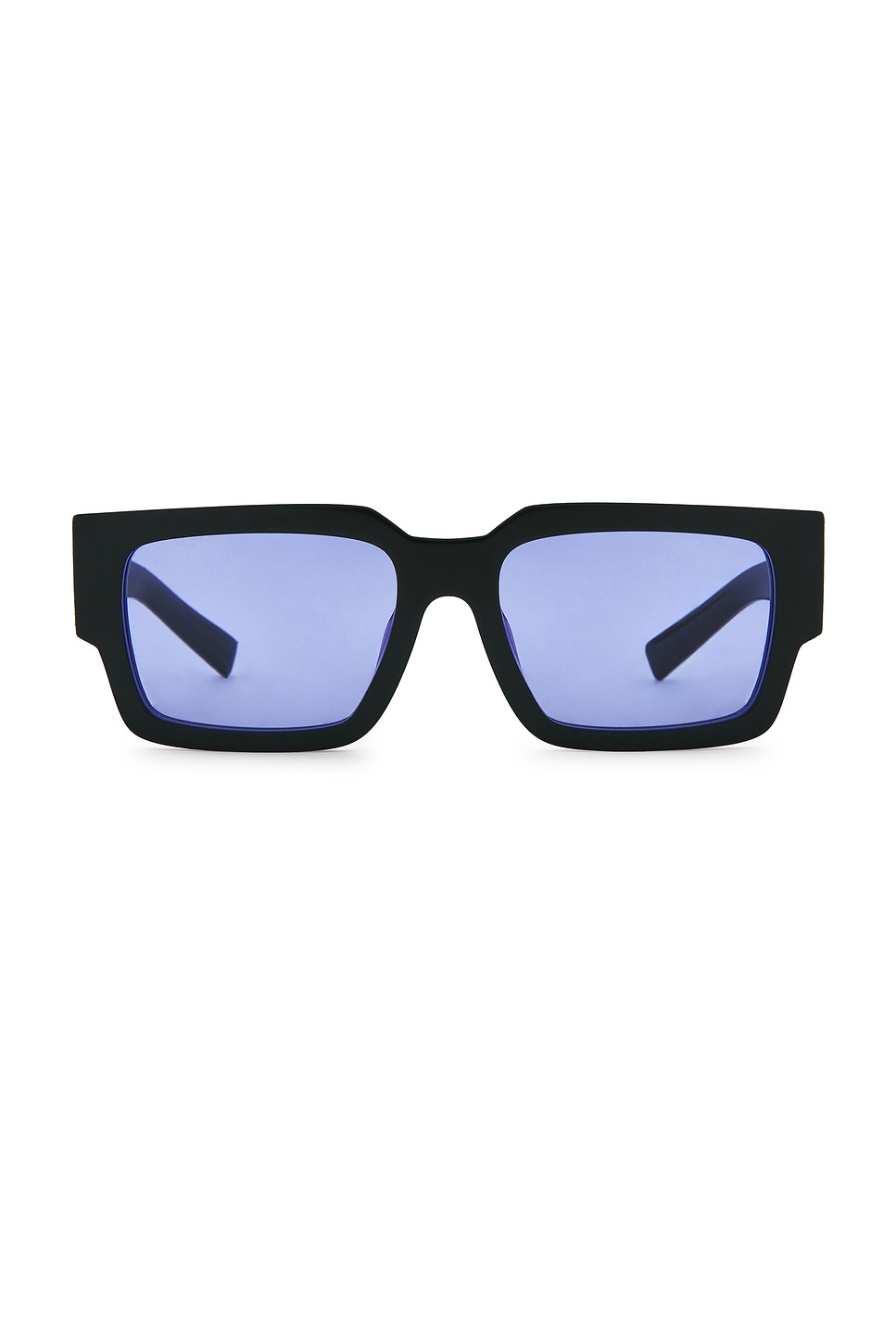 Prada Rectangular Sunglasses in Black & Purple | REVOLVE display picture 1