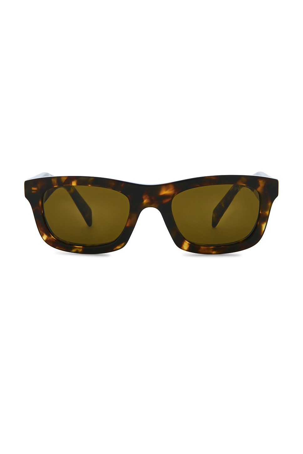 Prada Rectangular Sunglasses in Honey Tortoise & Dark Brown  display picture 3