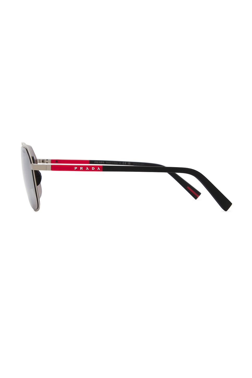 Prada Silver and Dark Brown Sunglasses Prada PR C50S XS (51 - 20) with Brown lenses and Grey frame  main image 3