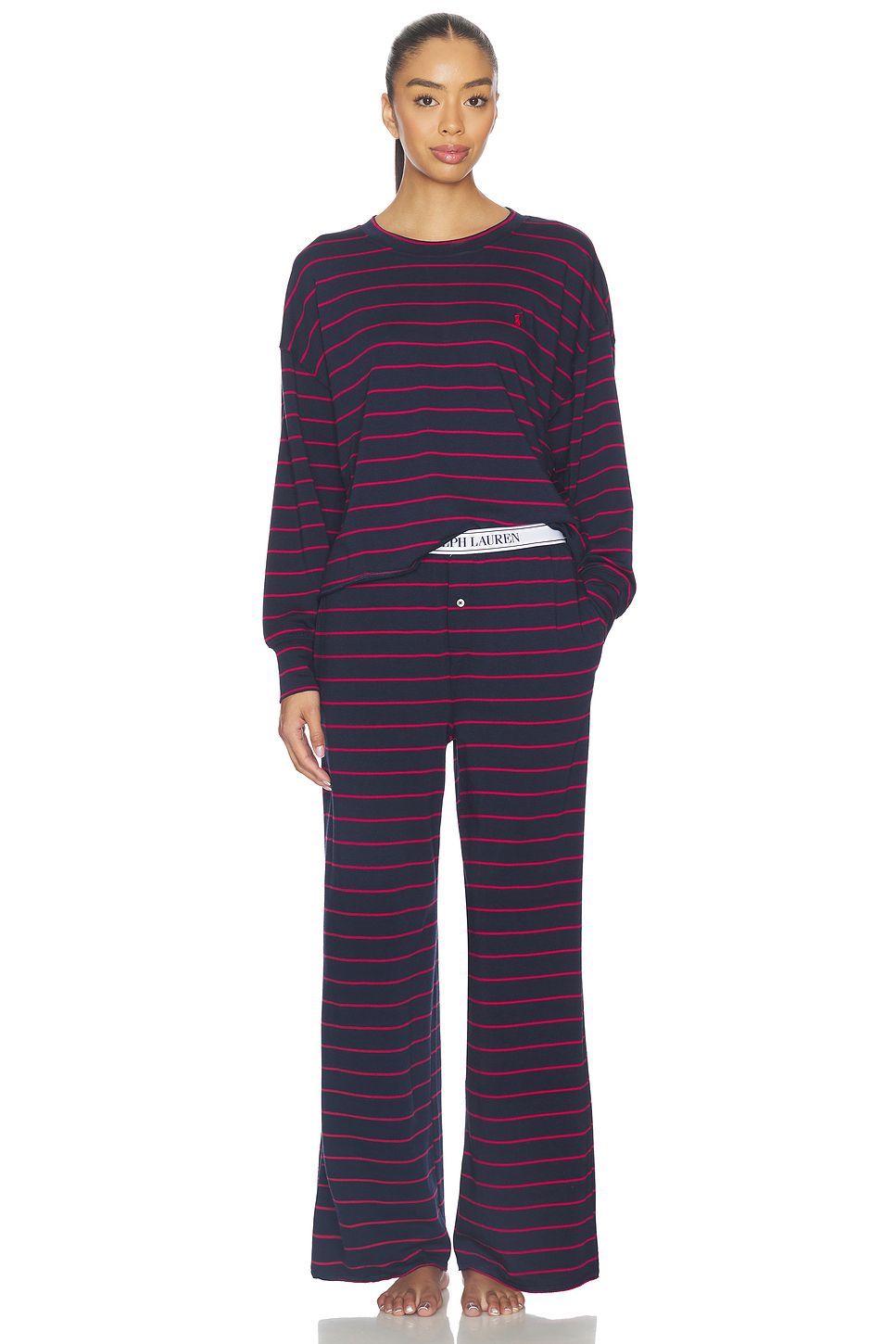 Crew Neck Wide Leg Pant Set