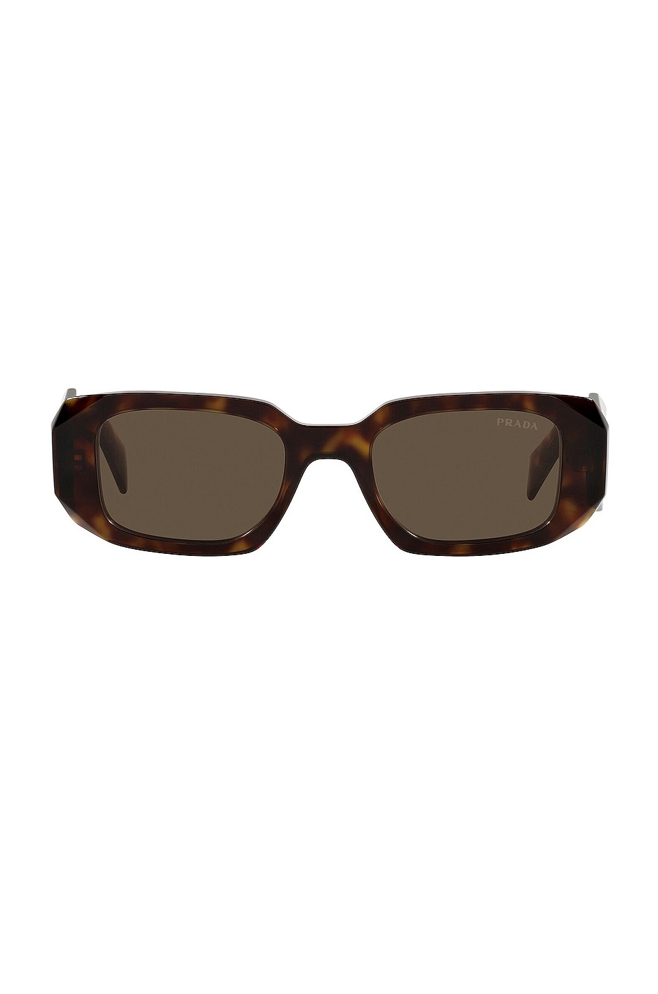 Prada Sculto Reo Irregular Rounded in Tortoise & Brown | REVOLVE