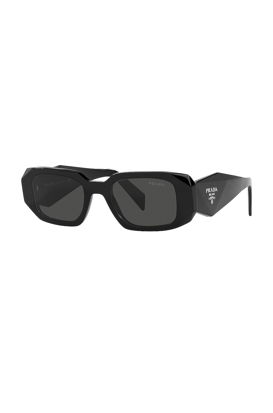Prada Sculto Reo Irregular Rounded in Black