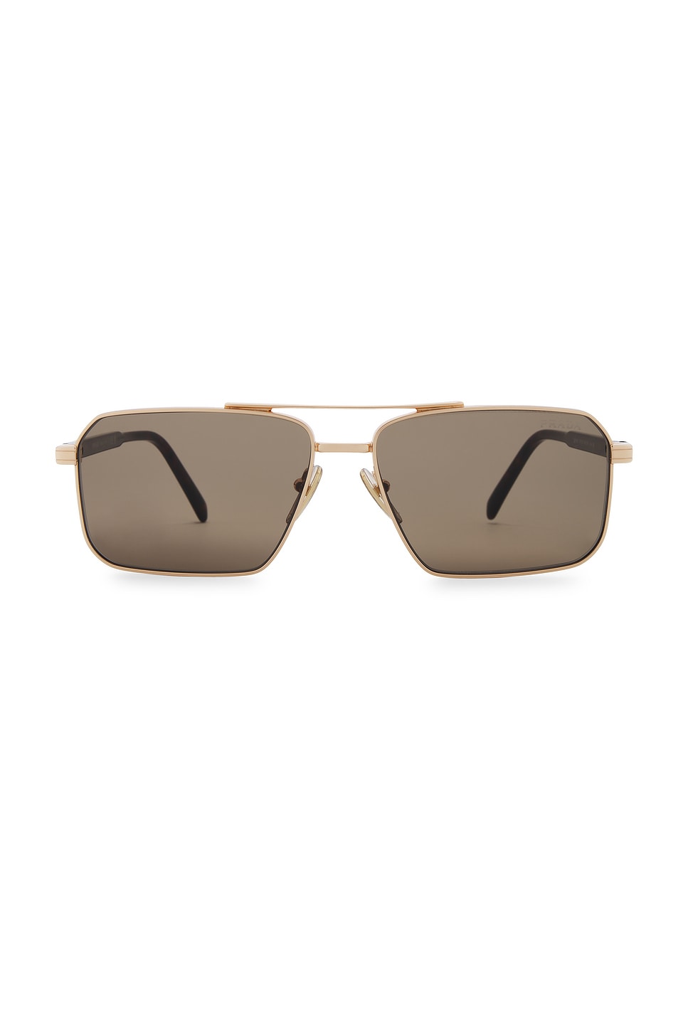 PRADA アビエーターサングラス Prada Aviator Sunglasses in Gold | REVOLVE