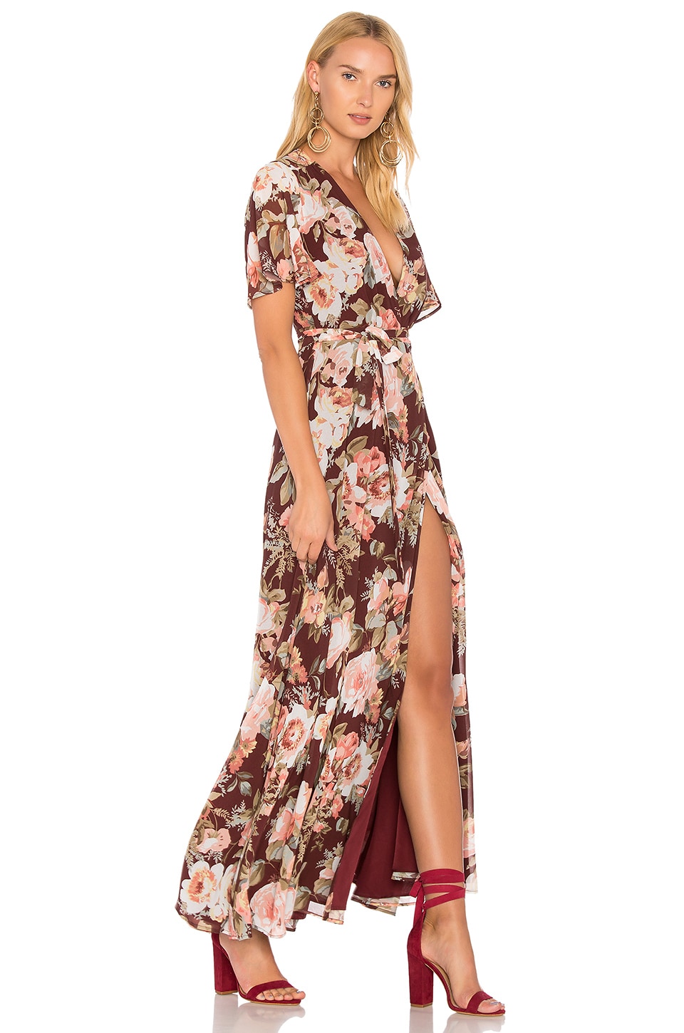 Privacy Please Plaza Kimono Dress in Dark Sienna