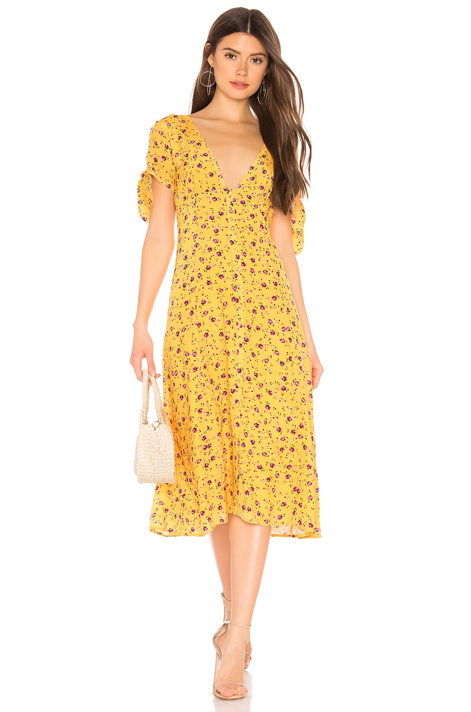 revolve yellow floral dress