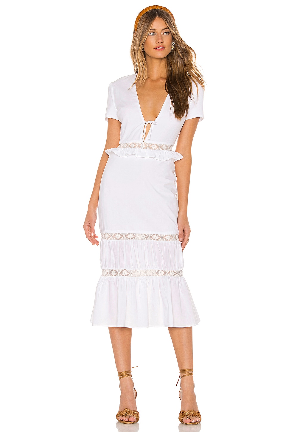 revolve white midi dress