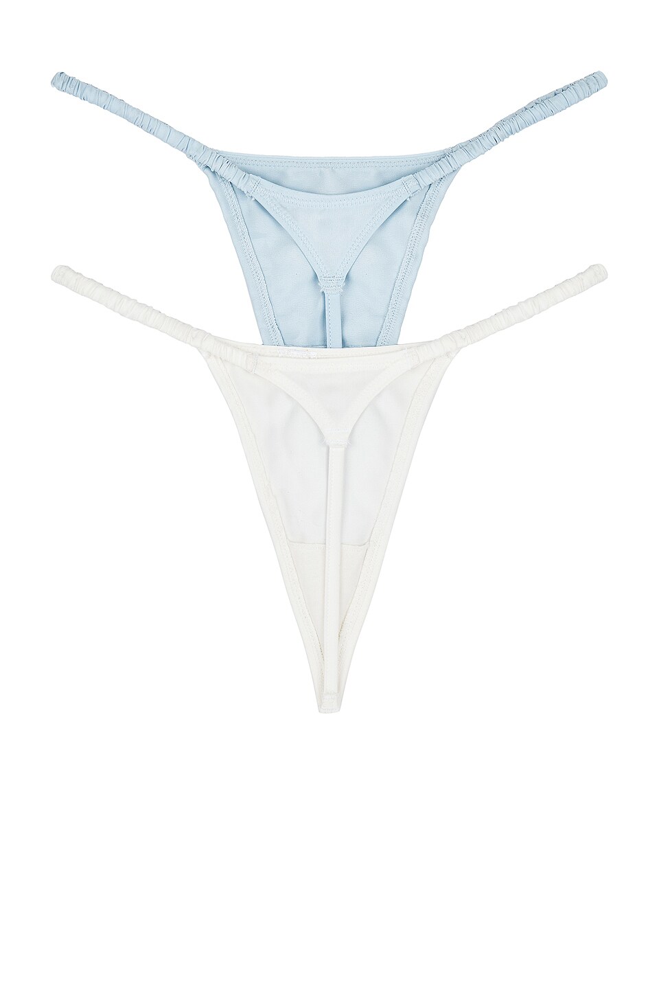 Privacy Please Lily G String 2 Pack in White & Blue