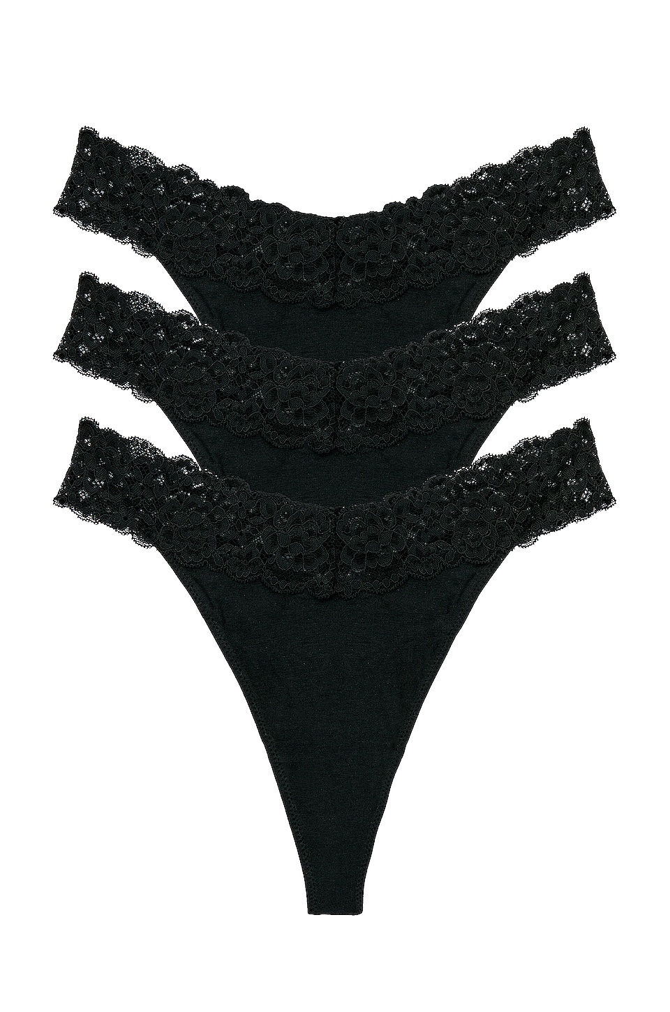 Revolve Women Clothing Underwear Briefs Thongs Abigail Thong 3 Pack in Black. 