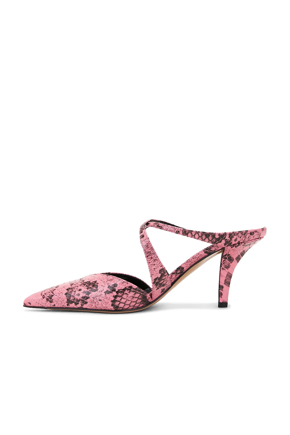 Paris Texas Laila Mule 75 in Pink Python | REVOLVE