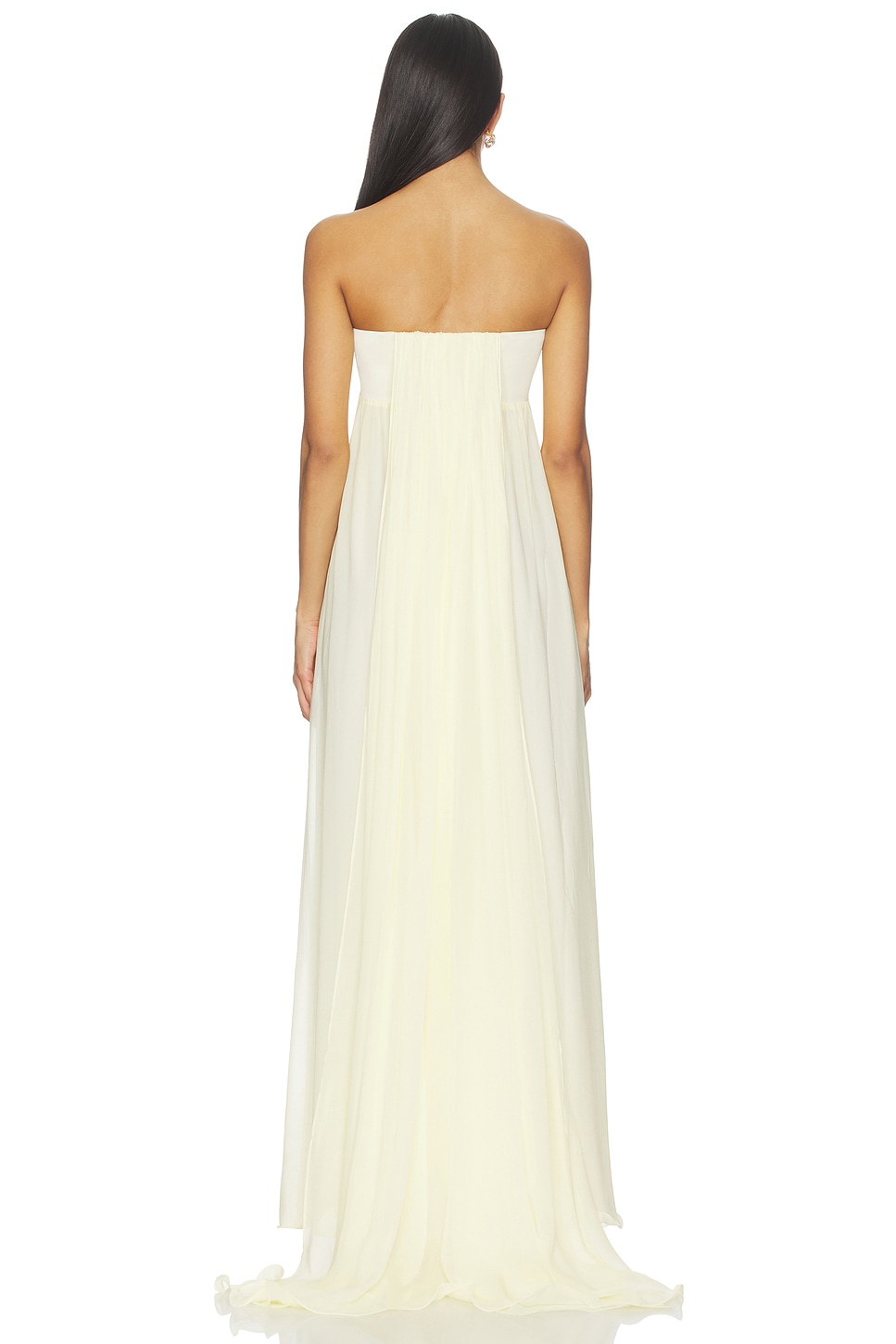 Posse Solene Strapless Dress in Butter Yellow | REVOLVE
