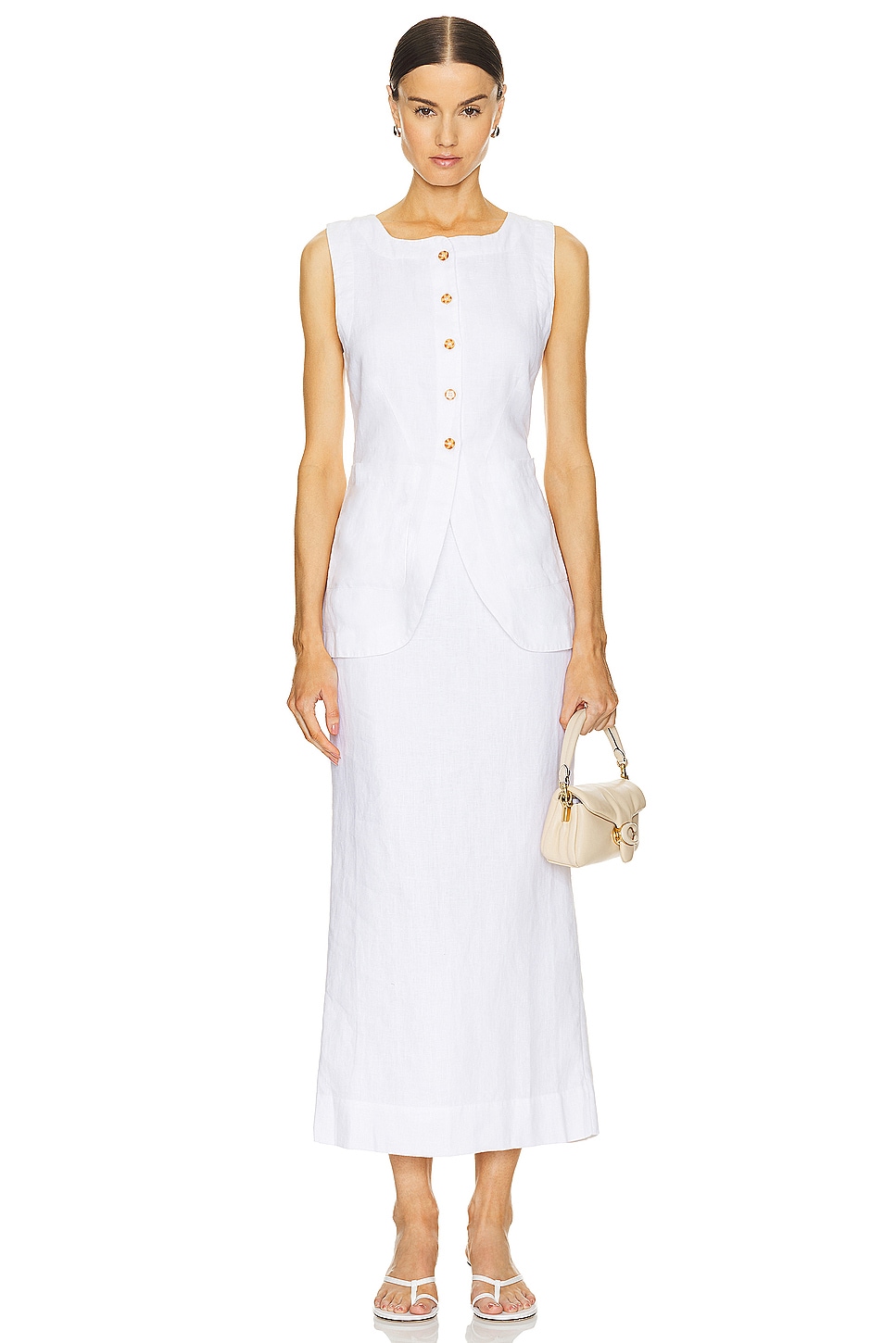 Posse Emma Pencil Skirt in Ivory | REVOLVE