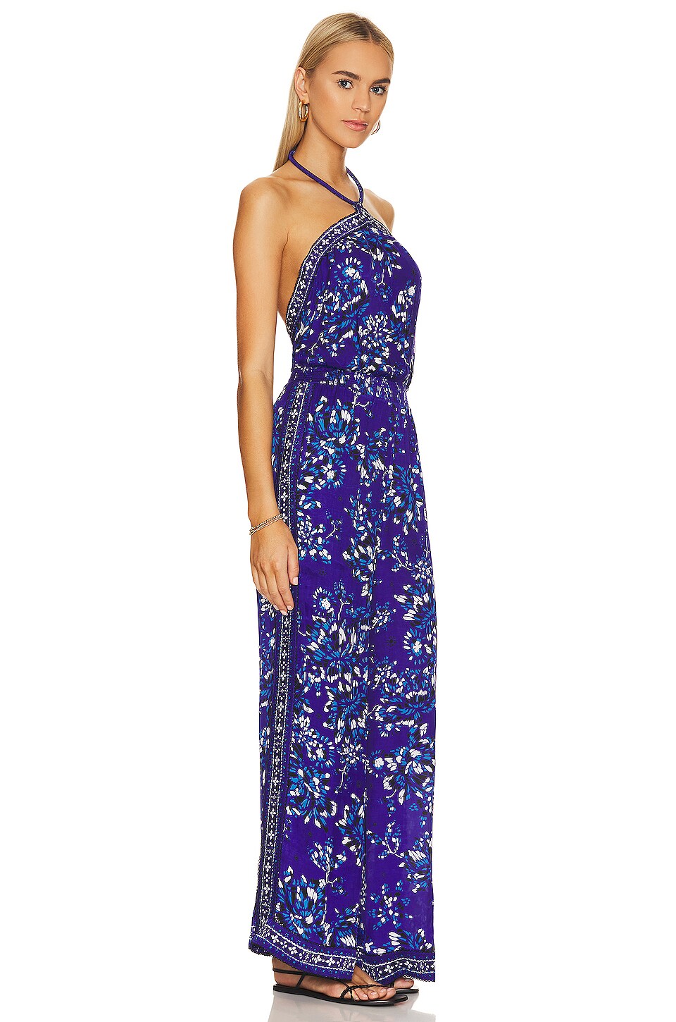 Poupette St Barth Isabelle Jumpsuit in Blue Pivoine