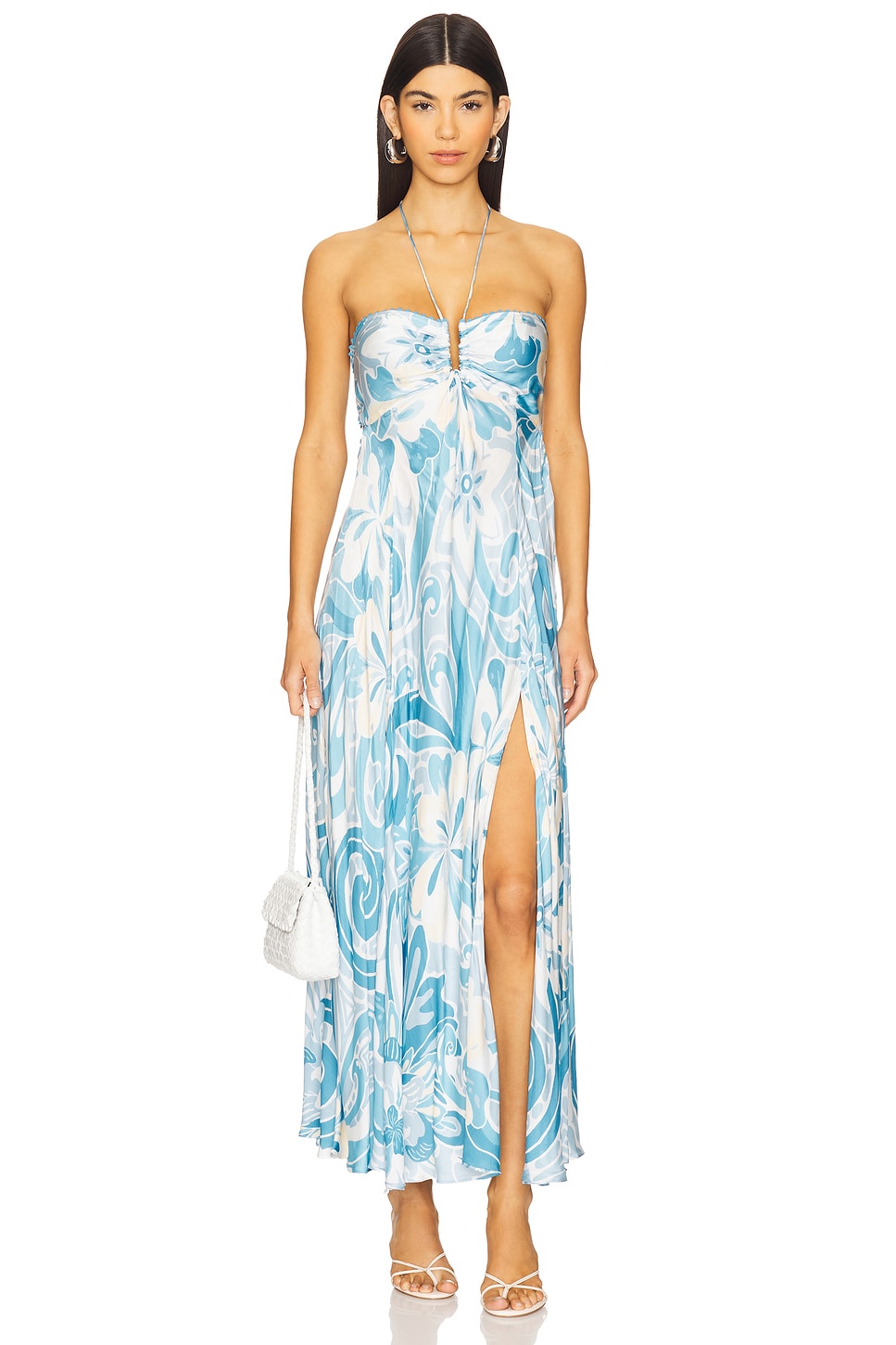 【Poupette St Barth】 Carlaプリント maxiスカート Poupette St Barth Carla Maxi Dress in Blue Fantasia | REVOLVE