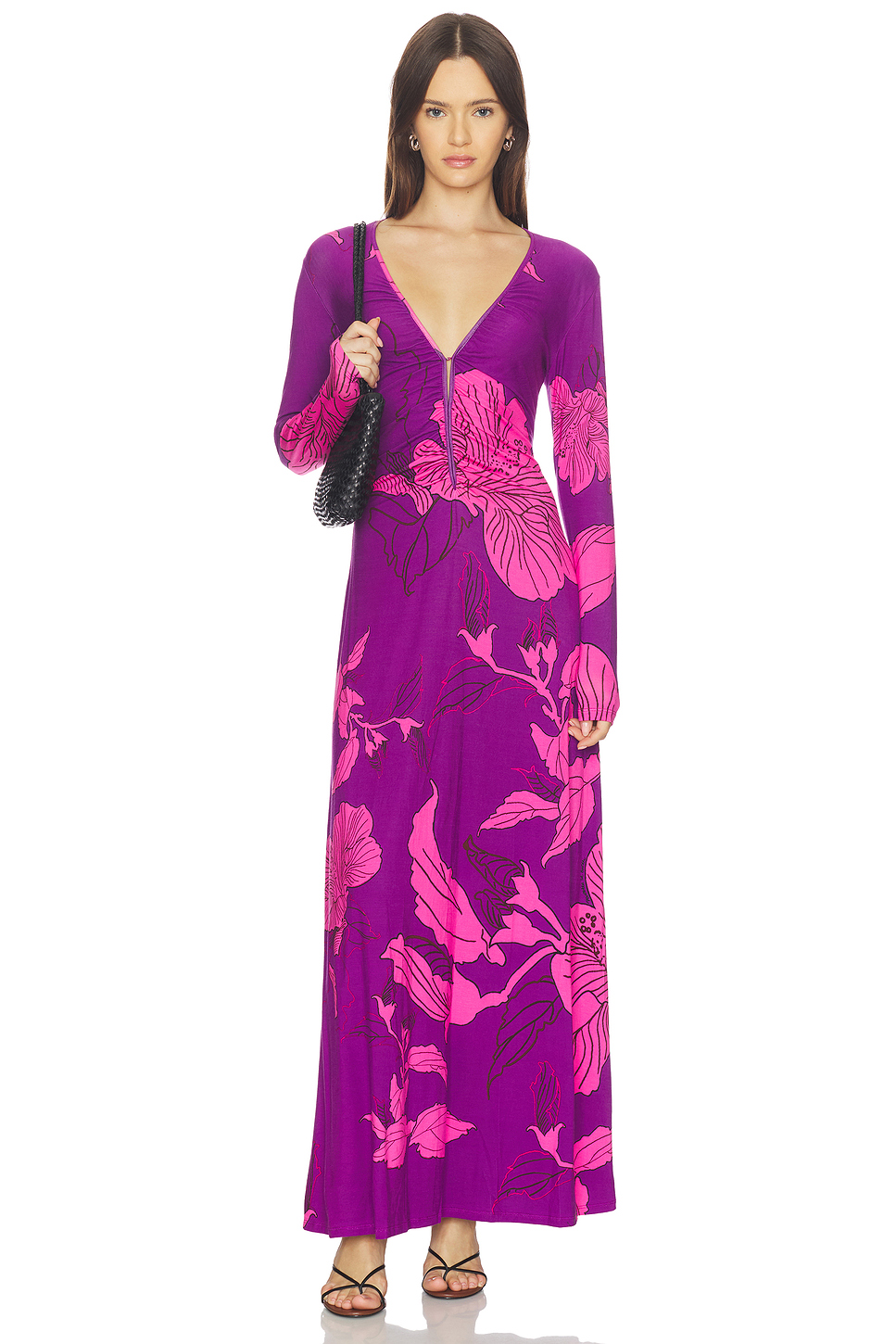 poupette silk slip dress Long Dress Collina | Blue | L