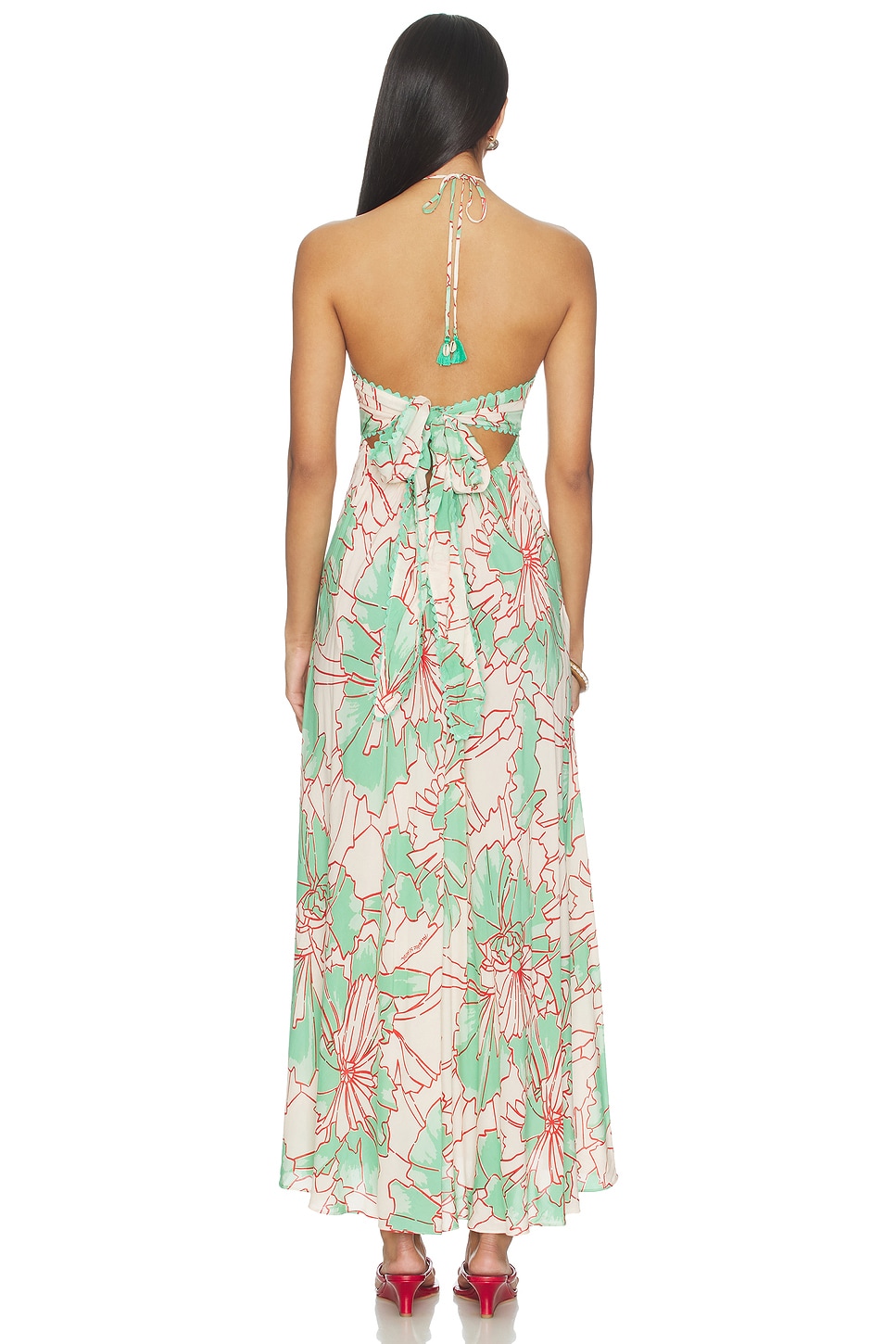 green petal dress Long Dress Suzanne | Green | XS