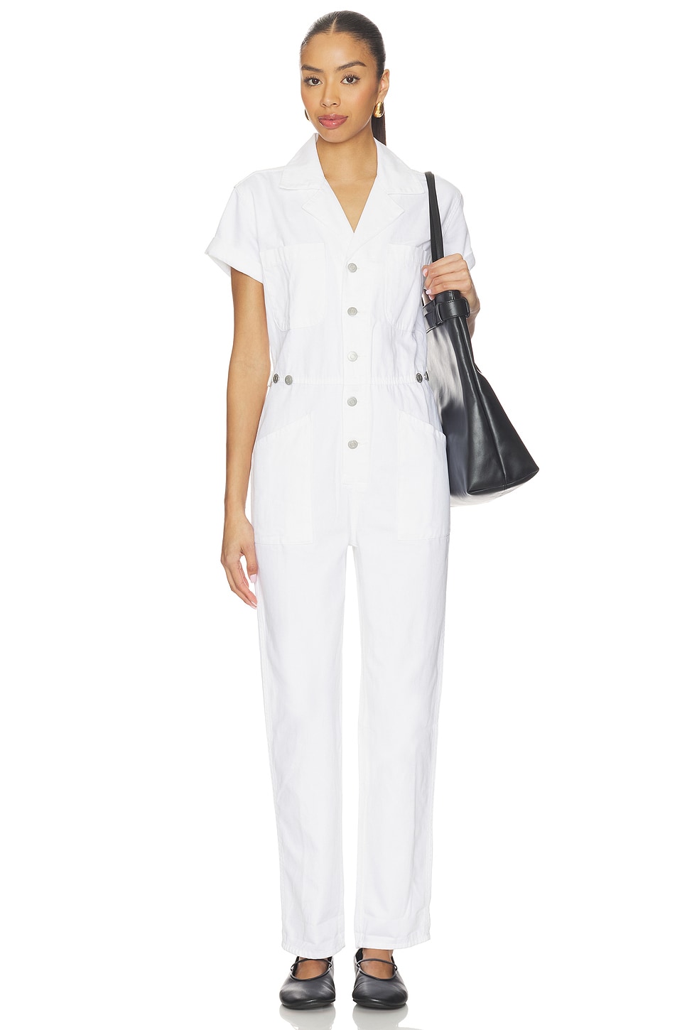 PISTOLA Grover Short Sleeve Field Suit in Vivid White | REVOLVE