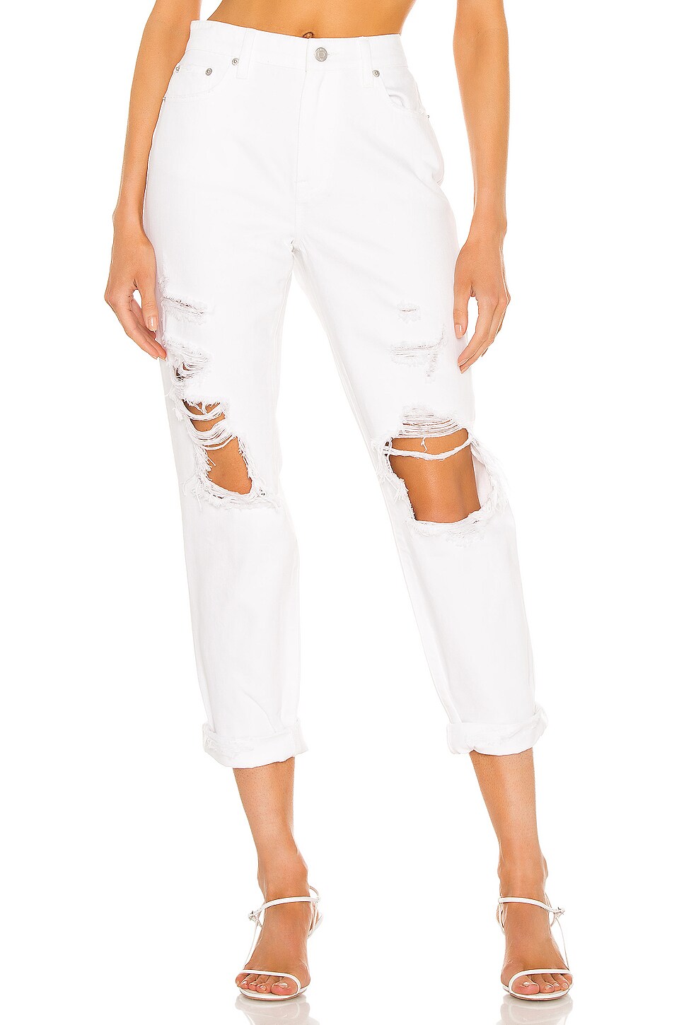 PISTOLA Presley High Rise Relaxed Roller in Blizzard