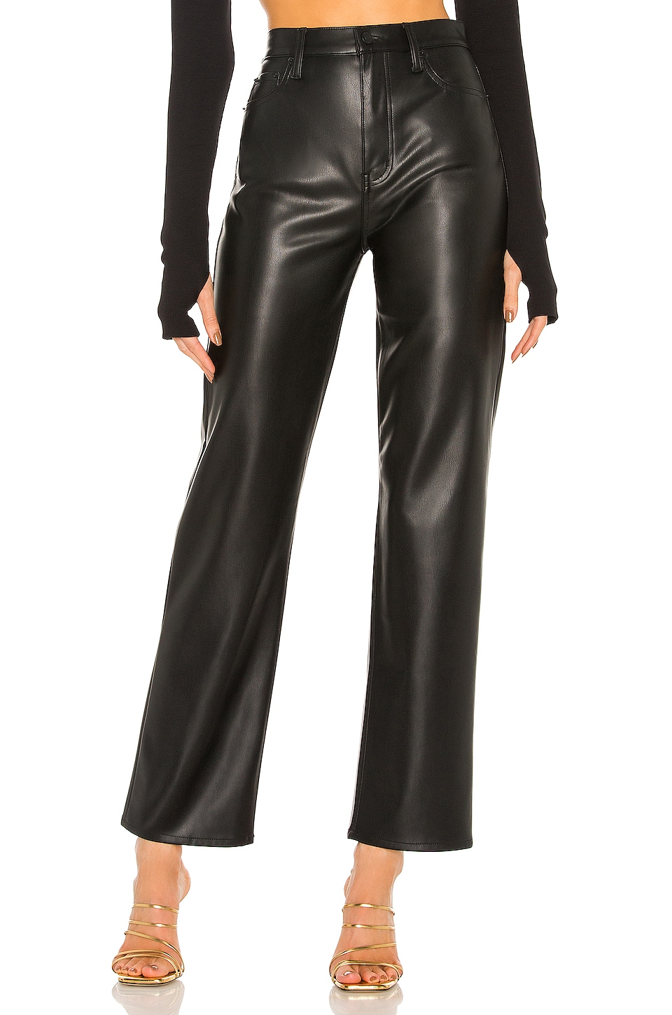 PISTOLA X REVOLVE Cassie Super High Straight Pant in Black | REVOLVE