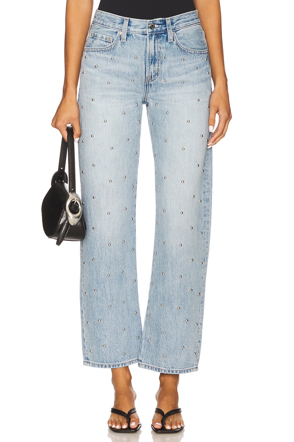 PISTOLA Lexi Mid Rise Bowed Straight Jeans