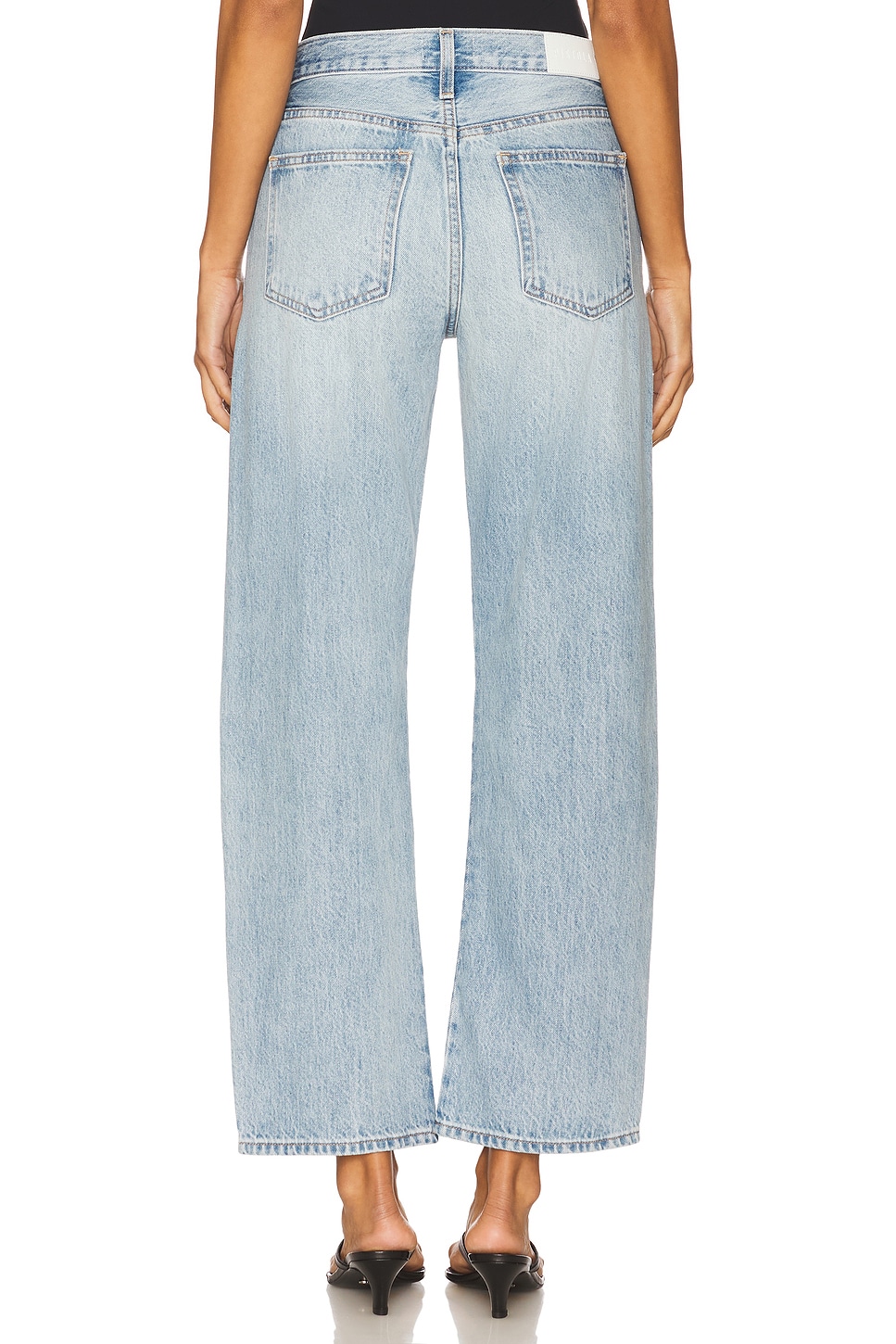 PISTOLA Lexi Mid Rise Bowed Straight Jeans thumbnail
