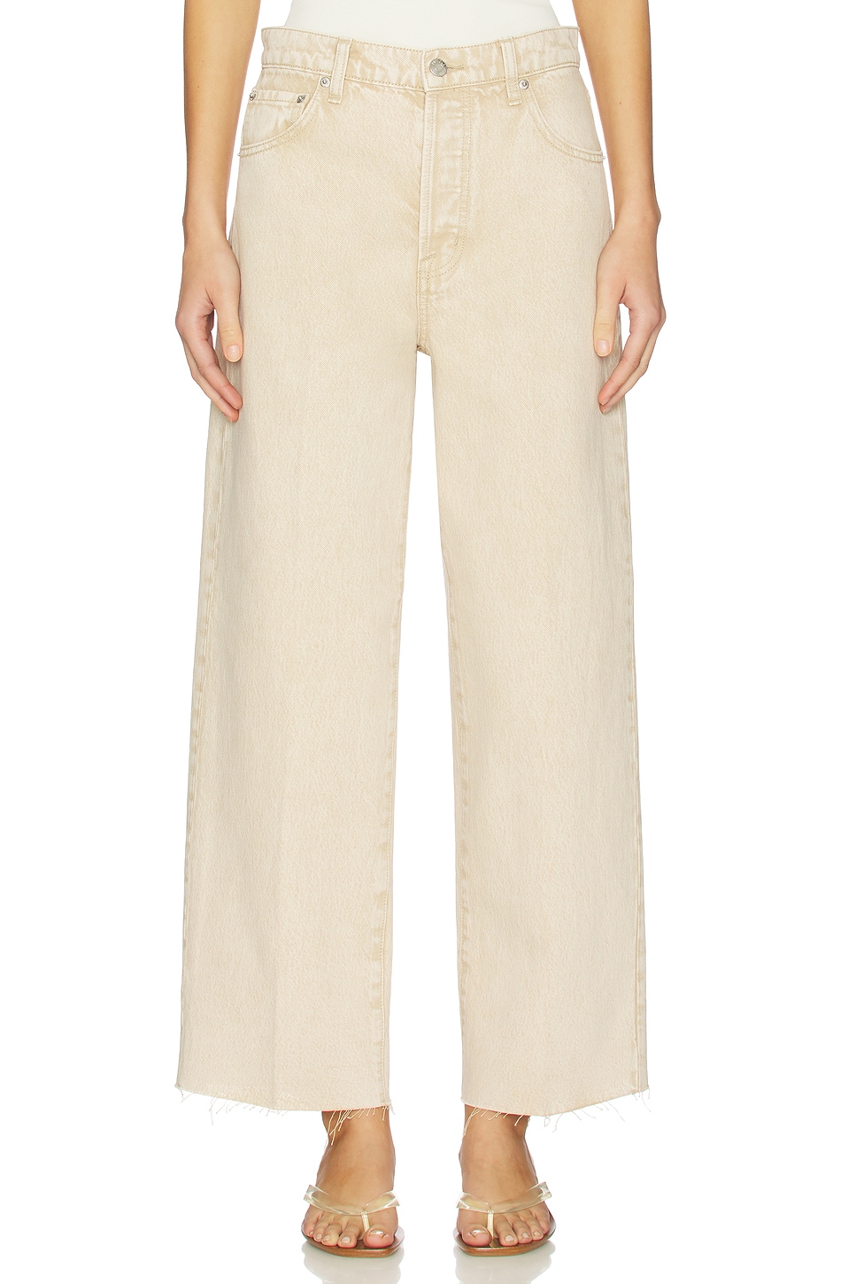 Tate Crop High Rise Bowed Wide Jeans - thumbnail 2