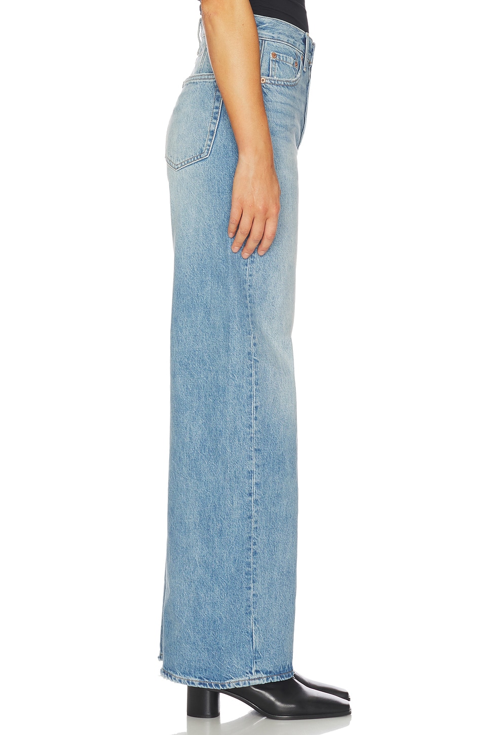 PISTOLA Sydney High Rise Bowed Wide Jeans