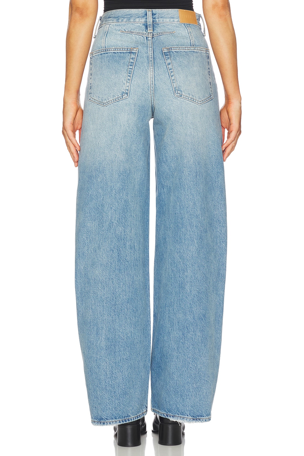 PISTOLA Sydney High Rise Bowed Wide Jeans