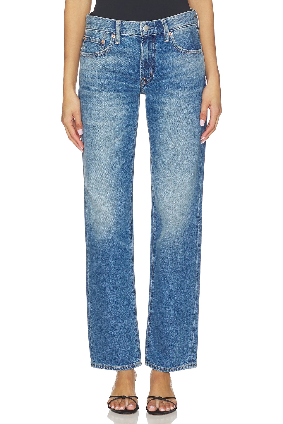 Issa Mid Rise Relaxed Straight Jeans