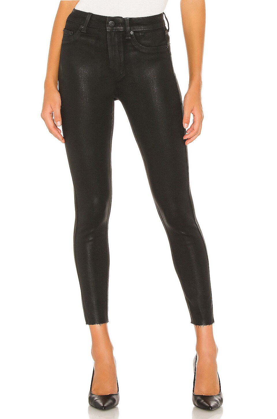 PISTOLA Aline Skinny in Coated Black | REVOLVE