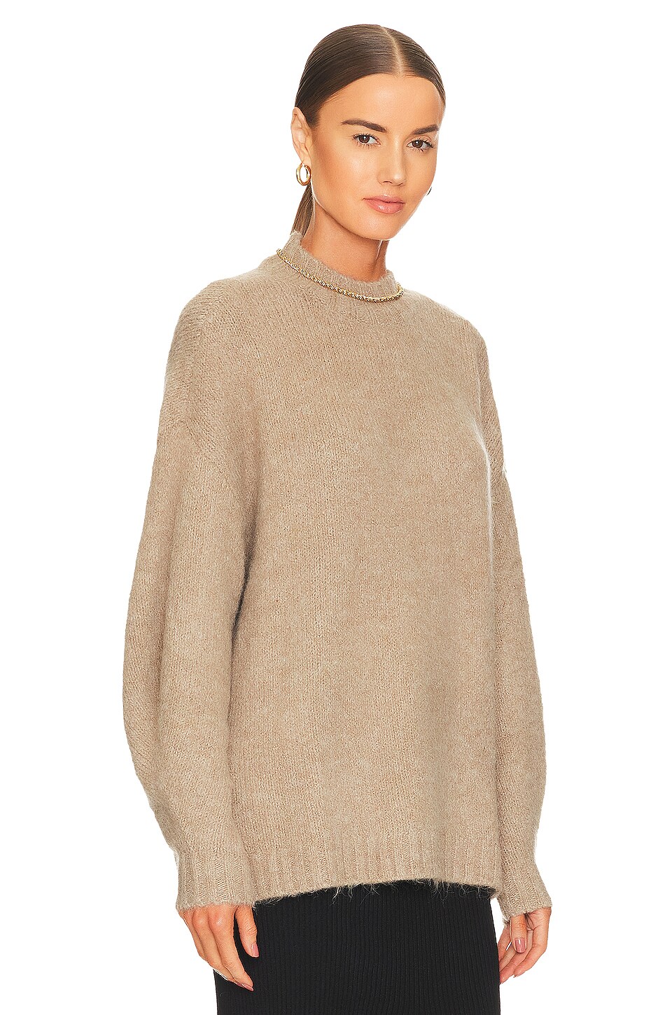 PISTOLA Carlen Mock Neck Sweater in Taupe