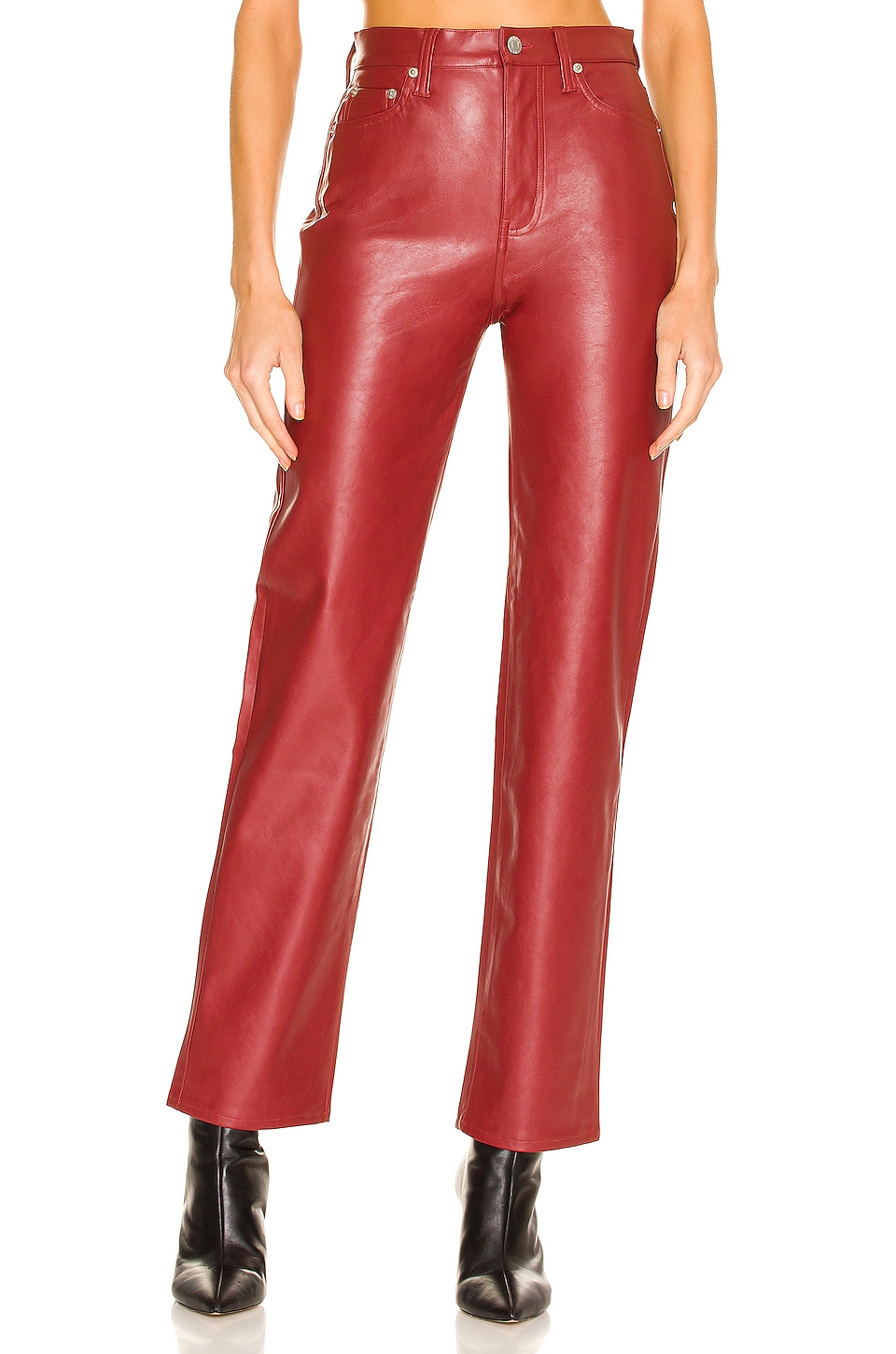 Image 1 of Cassie Super High Rise Straight Pant in Carmine