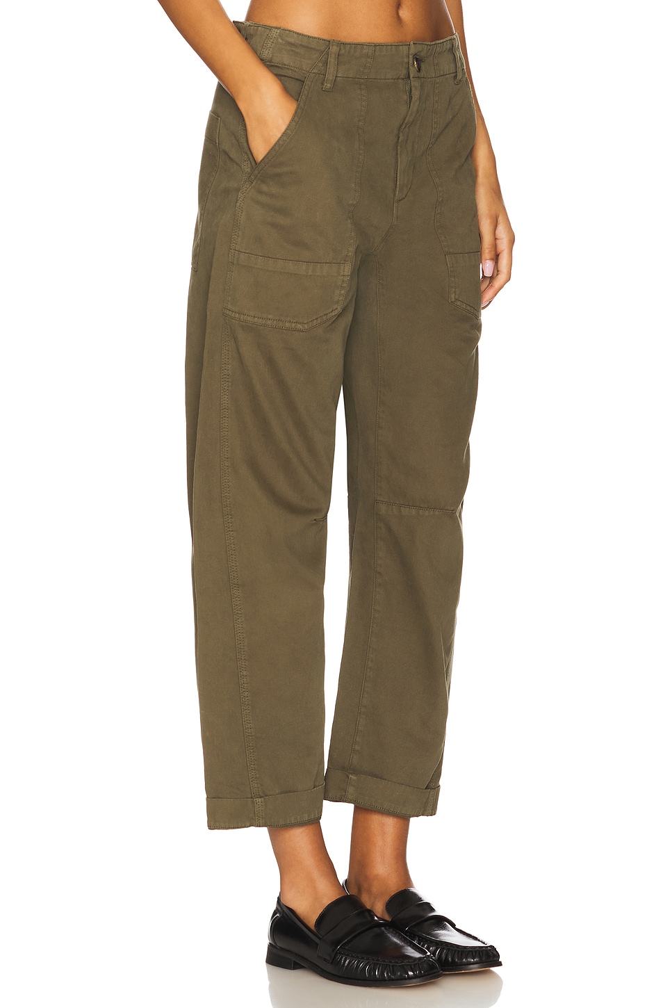 PISTOLA Tori Bowed Utility Pant in Sequoia | REVOLVE