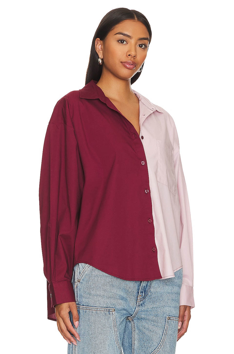 PISTOLA Sloane Oversized Button Down Shirt