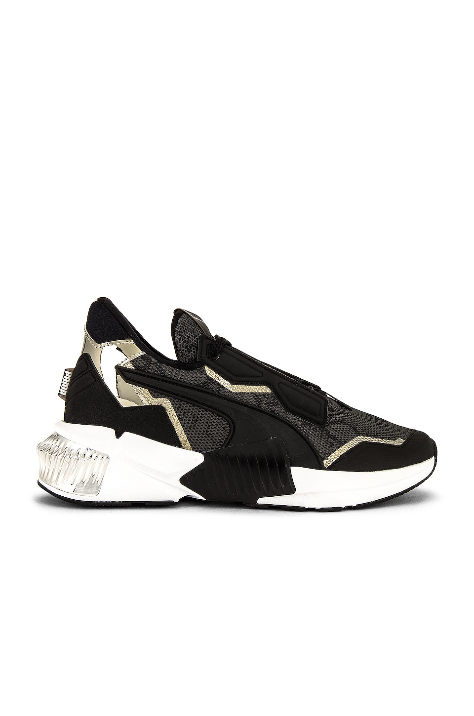 Puma Provoke XT UNTMD Sneaker in Puma Black & Metallic Silver | REVOLVE