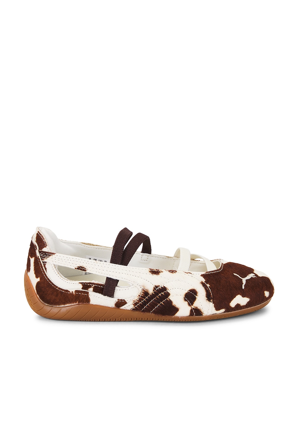 Puma Select Speedcat Cow Ballet Flat in Chocolate Brown & Warm