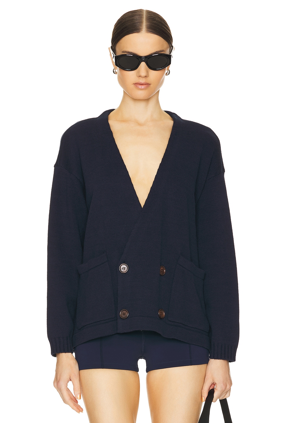 Double Breasted Knit Cardigan - thumbnail 2