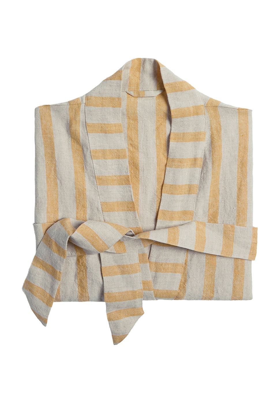 Metricon Robe Parachute Linen Stripe Robe in Natural & Yellow | REVOLVE