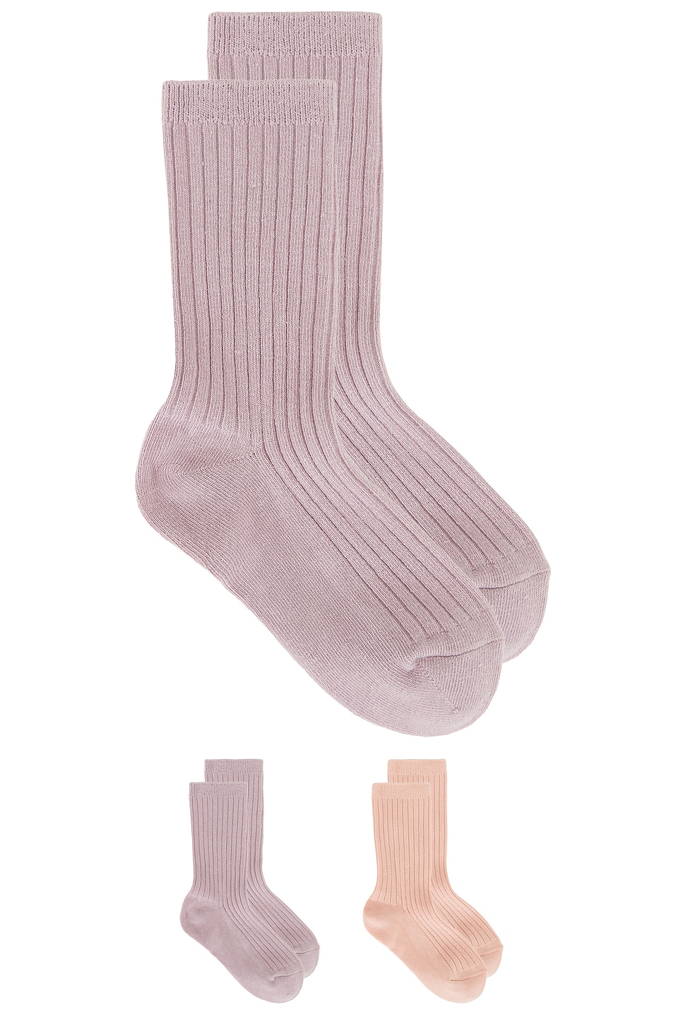 Quincy Mae Socks Set - Melon/Lavender Quincy Mae Socks Set - Melon/Lavender