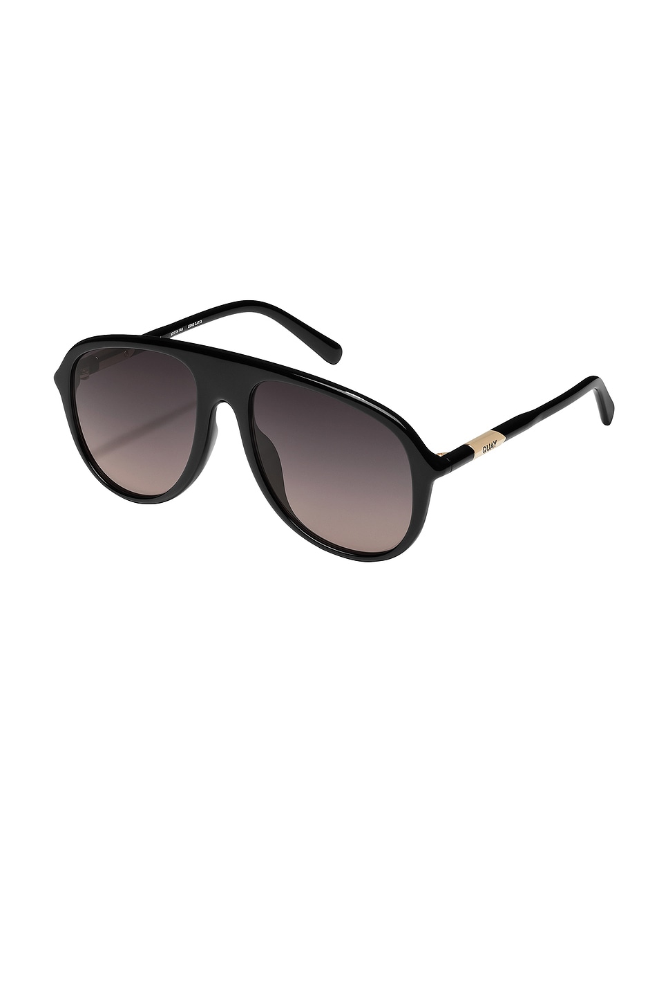 Quay Chart Topper Sunglasses in Black & Smoke Taupe | REVOLVE display picture 3