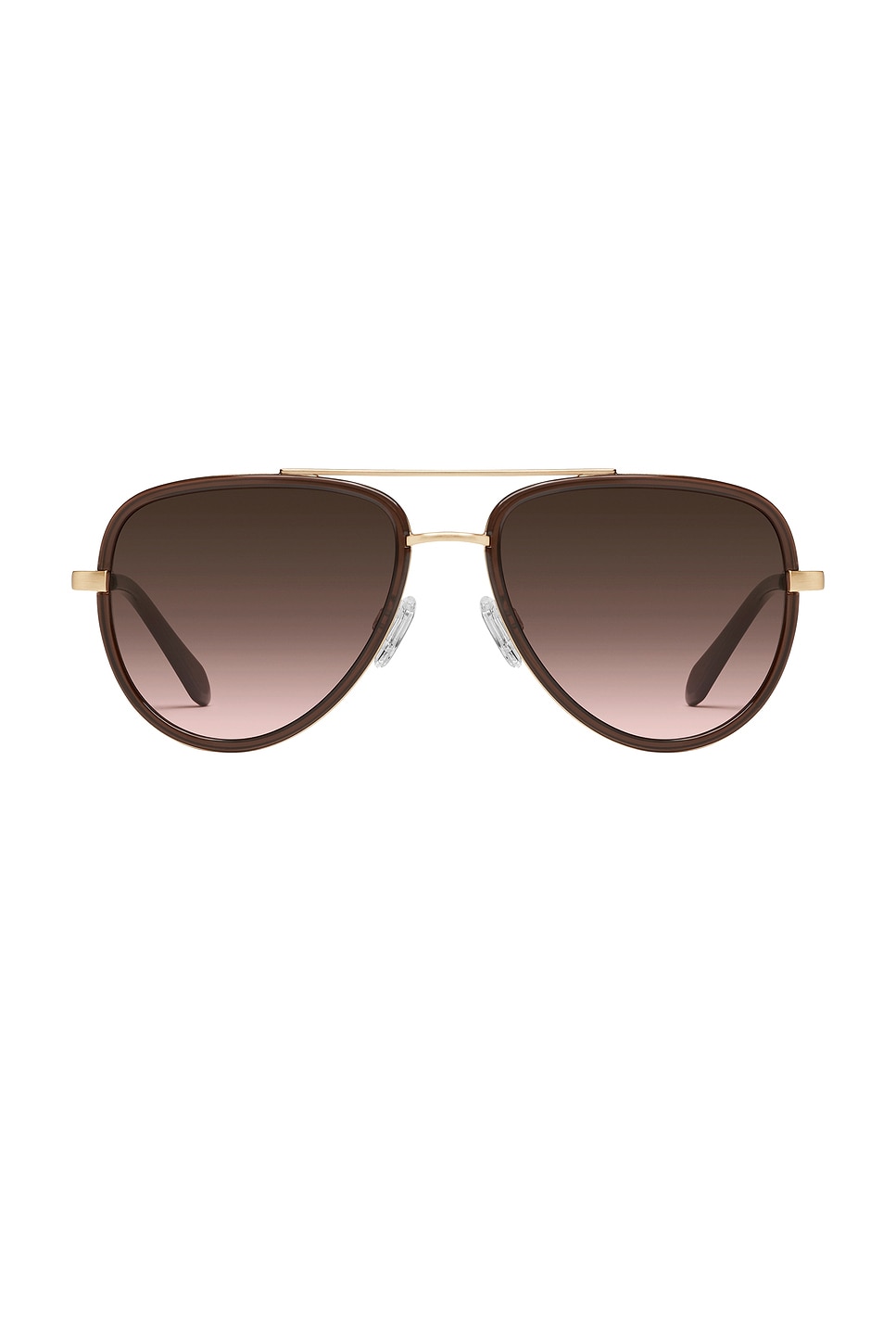 Quay All In Quay All in Medium Sunglasses in Dark Brown & Brown Rose | REVOLVE