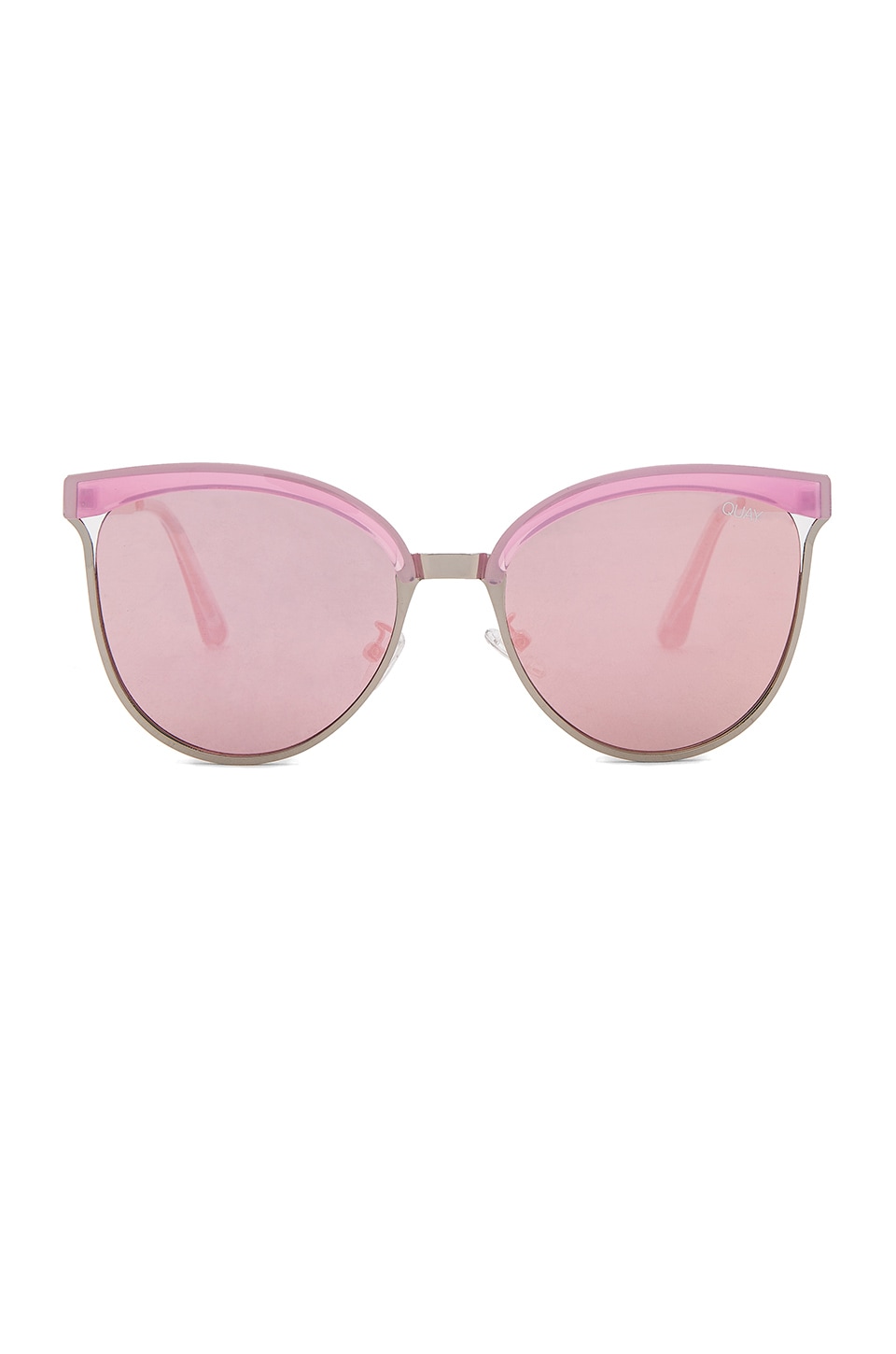 Quay Stardust Sunglasses in Pink & Pink Mirror | REVOLVE
