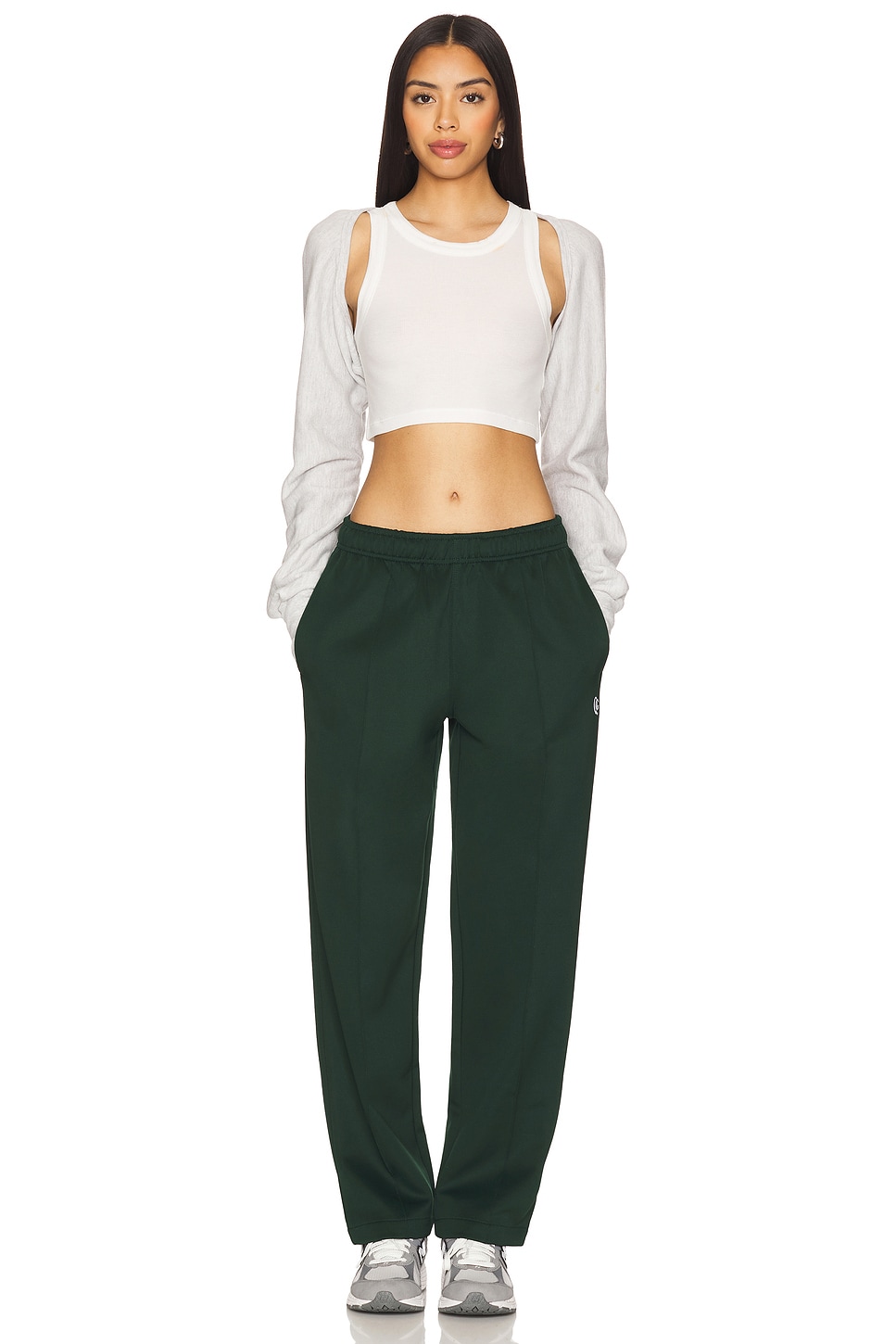 Quiet Golf Monogram Track Pant in Forest | REVOLVE