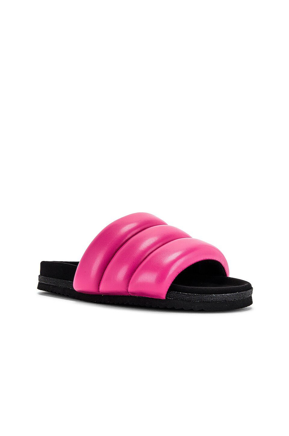 puffy woven slides