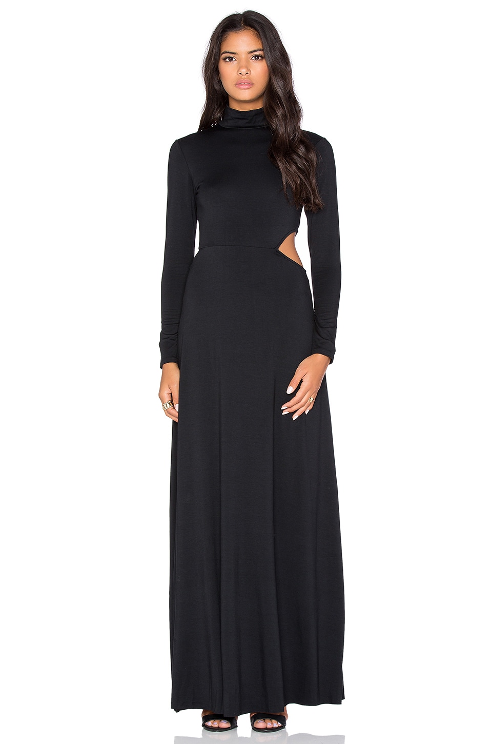 Rachel Pally X REVOLVE Turtleneck Side Cutout Maxi Dress in Black | REVOLVE