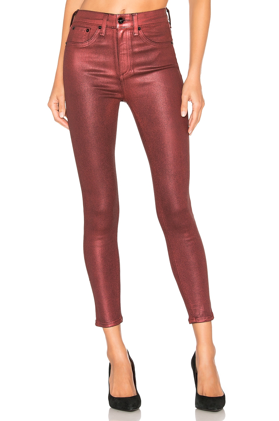 rag and bone metallic jeans