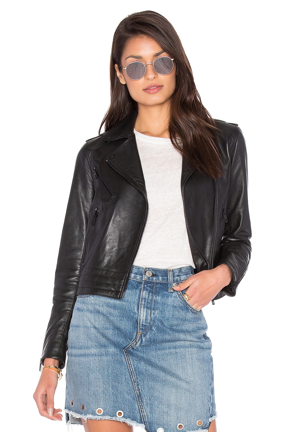 Rag Bone Jean Mercer Leather Jacket In Black Revolve Rag Bone Jean Mercer Leather Jacket In Black