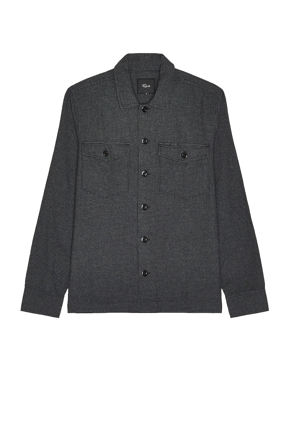 Rails Kerouac Brushed Cotton Houndstooth in Charcoal Black Houndstooth