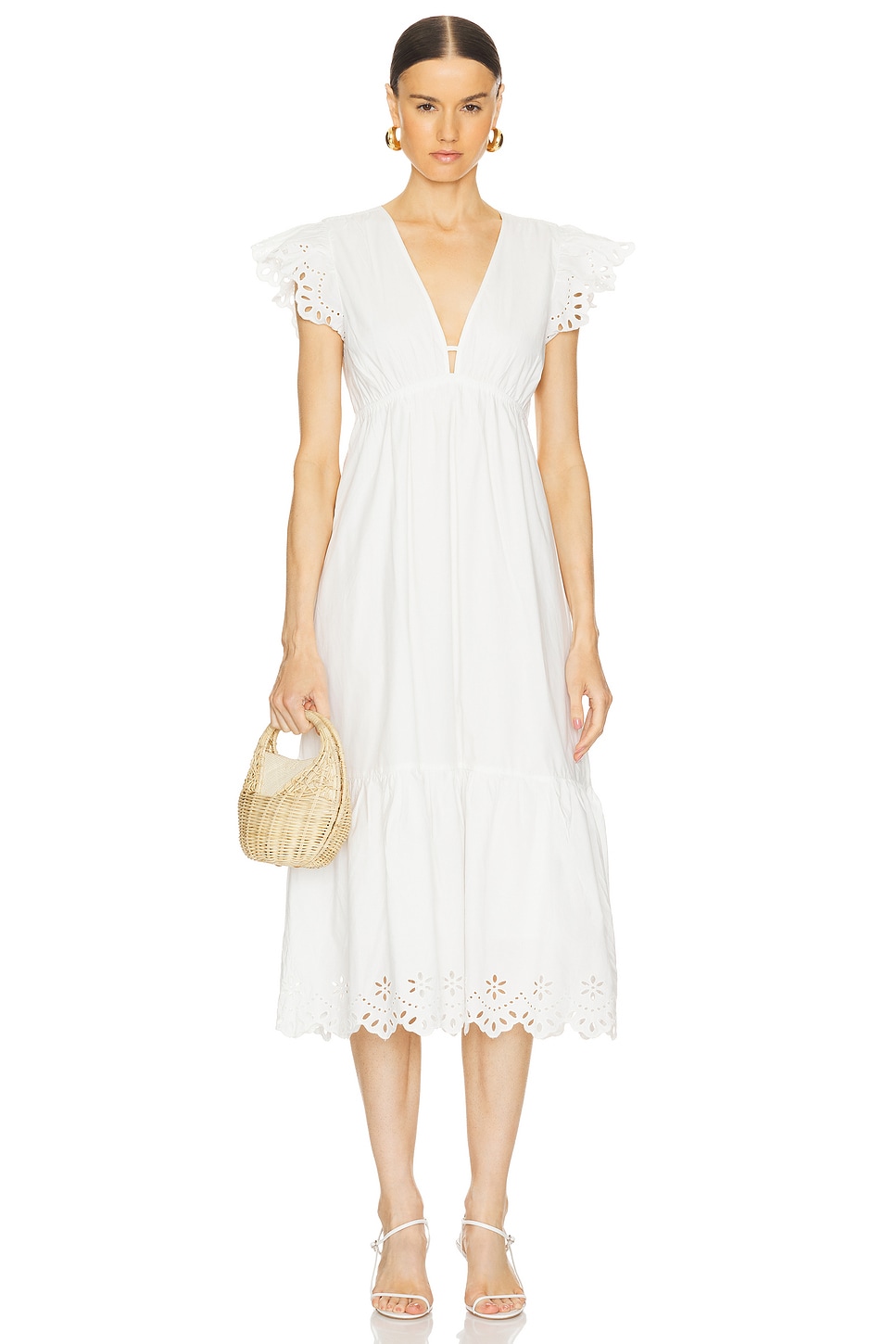 Rails Tina Midi Dress in White | REVOLVE