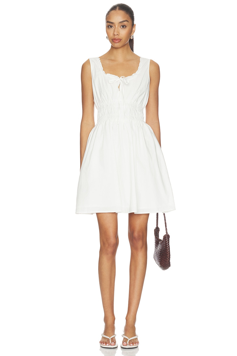 white dress with rhinestones Cornelia Embellished Dress  Retrofete