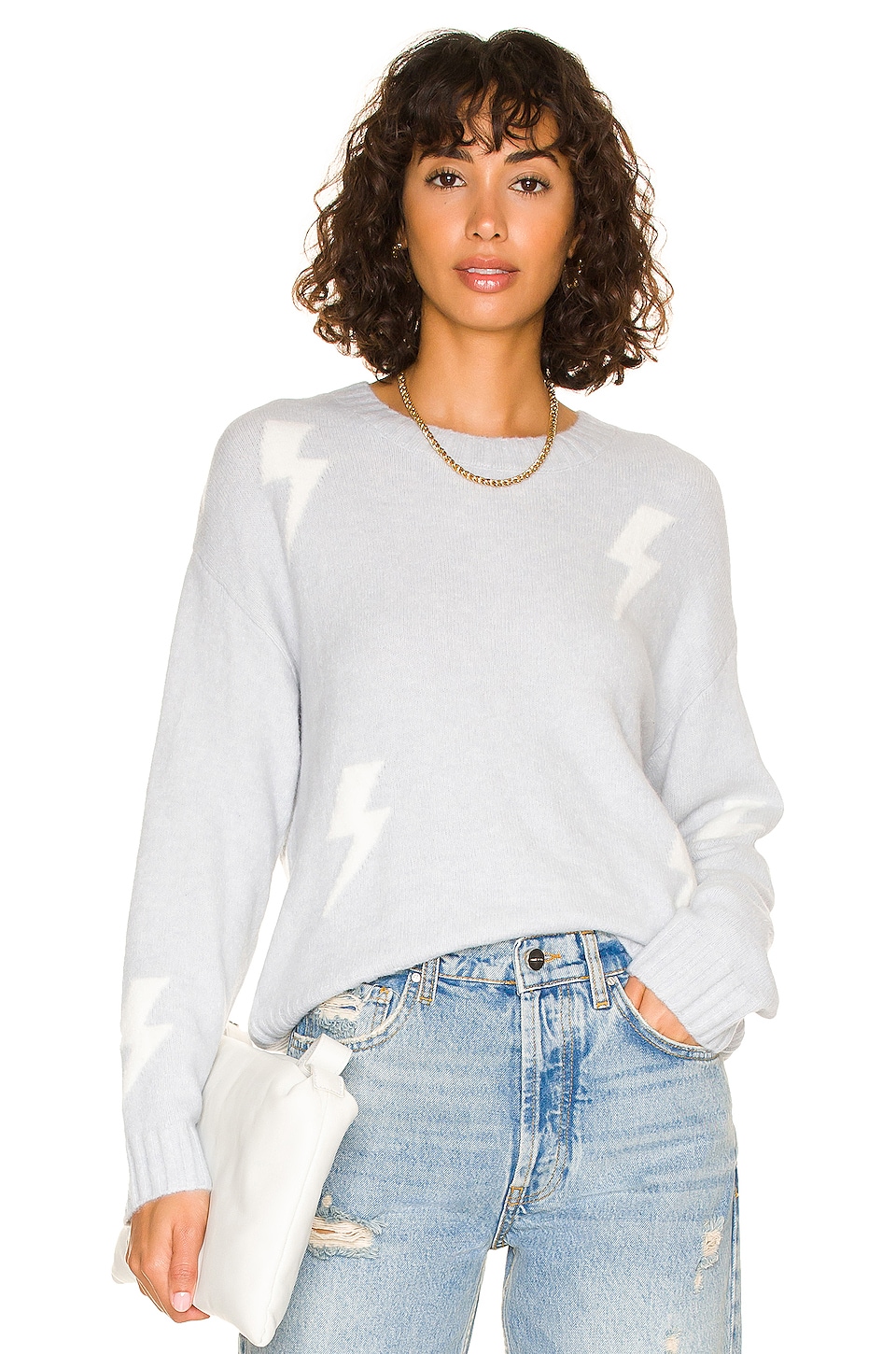 Rails Perci Sweater in Grey White Lightning | REVOLVE